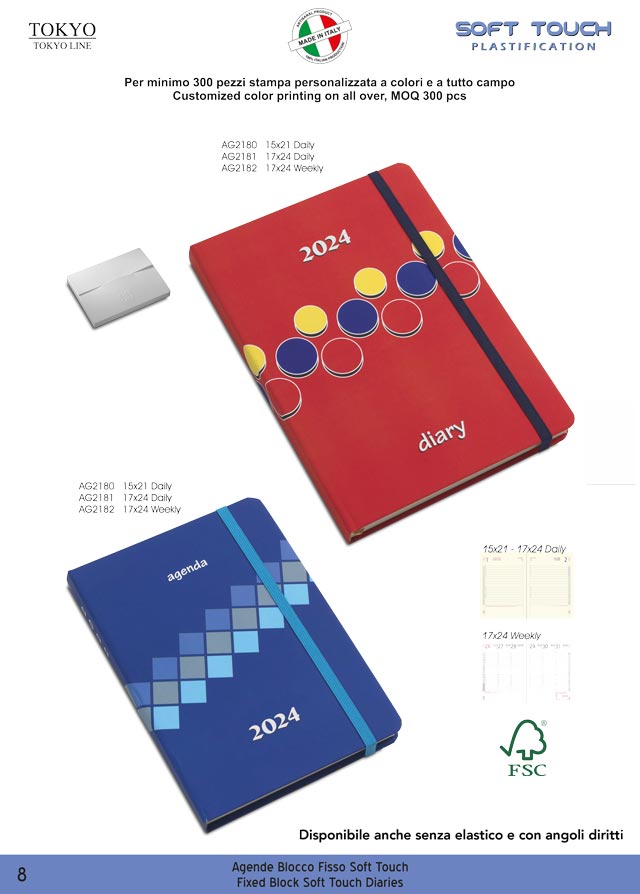 agenda con copertina personalizzata